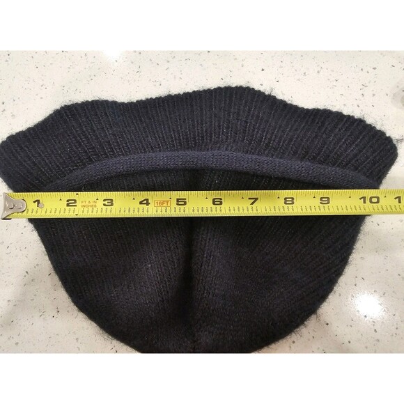 Vintage ARIS Made In USA Acrylic Blend Black Winter Hat Brimmed - Picture 4 of 6
